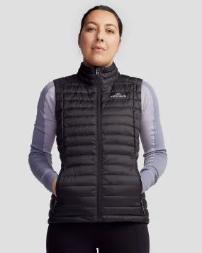 Women's Heli Down Vest - Black Bonded Fabric Seam Sealed