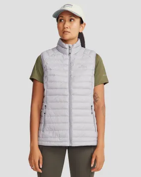 Women's Heli Down Vest v2 - Light Haze Glove Friendly Cuff Design Nylon Cover