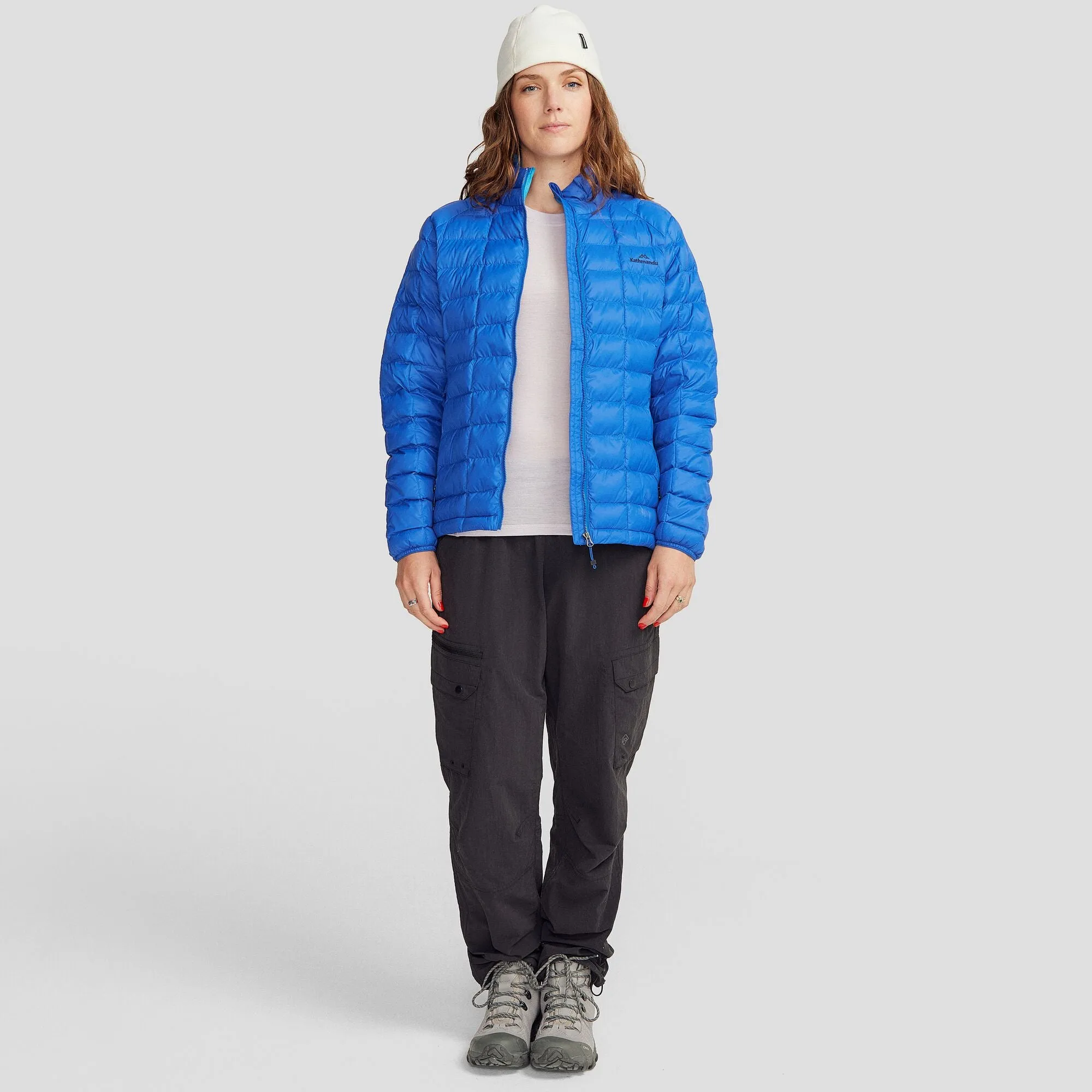 Functional Zip Detail Zippered Vents Women's Heli Insulated Jacket - Peak Blue