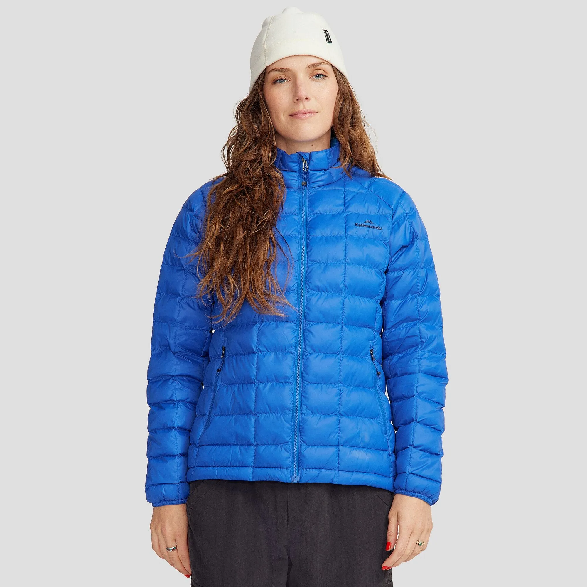 Sleek Casual Elasticated Waistband Women's Heli Insulated Jacket - Peak Blue