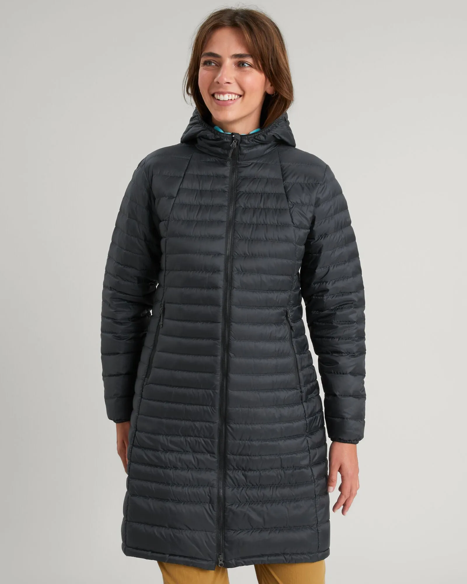 MultiPocketStyle Women's Heli R Down Parka Jacket - Black Stingray