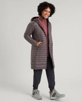 Women's Heli R Down Parka Jacket - Light Quartz Reinforced Stress Points Tailored Cut Style