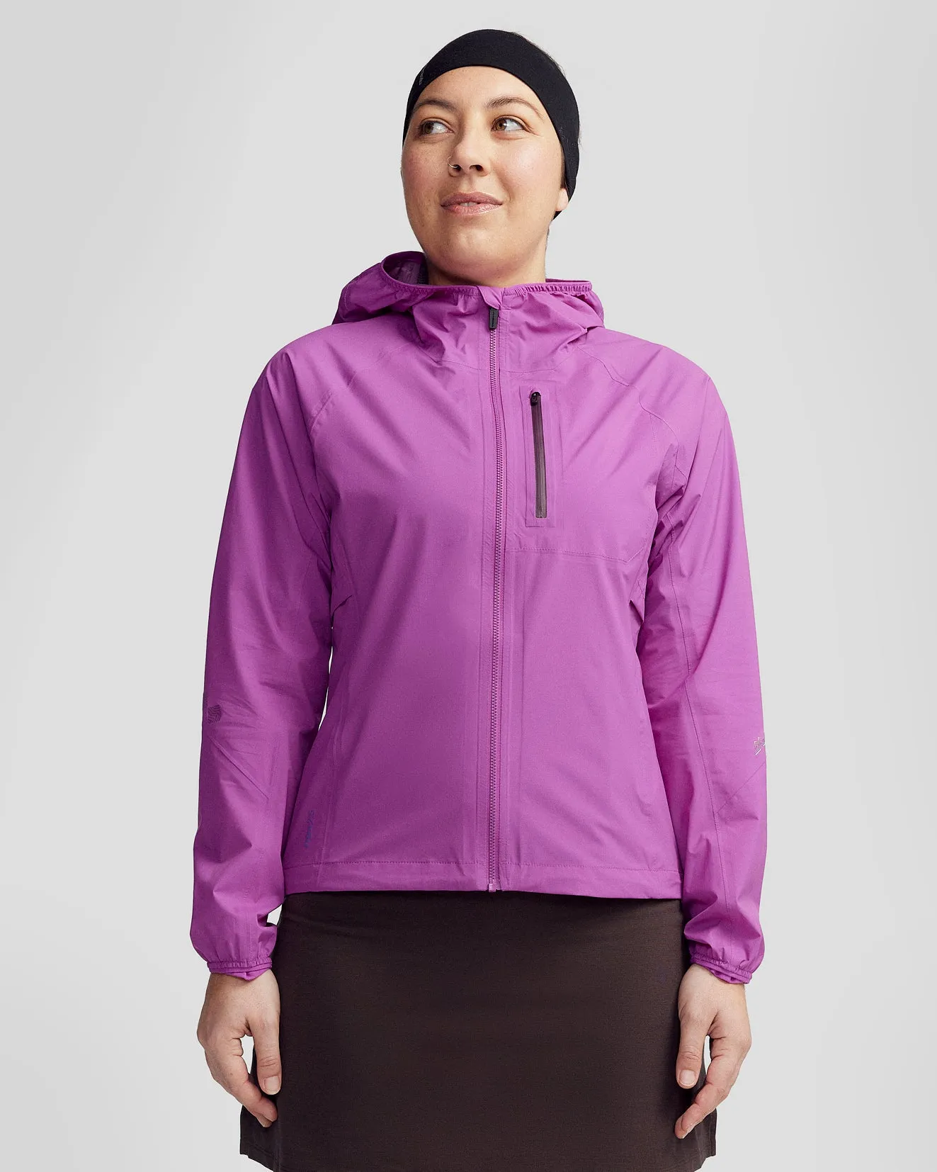 Contoured Silhouette Women's Seeker 2.5L Rain Jacket - Vivid Purple