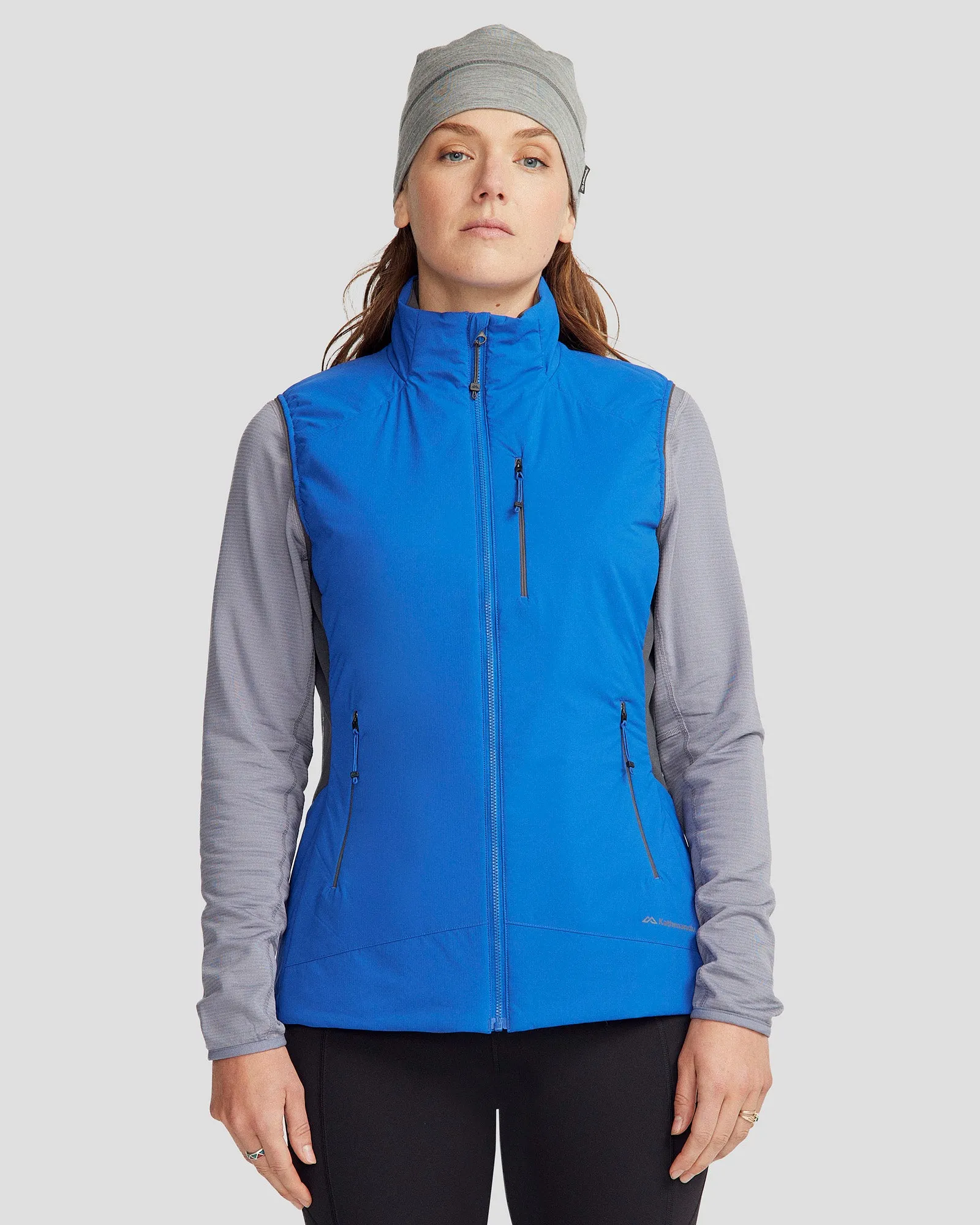 Women's Seeker PrimaLoft? Active Vest - Peak Blue Reinforced Collar Structure