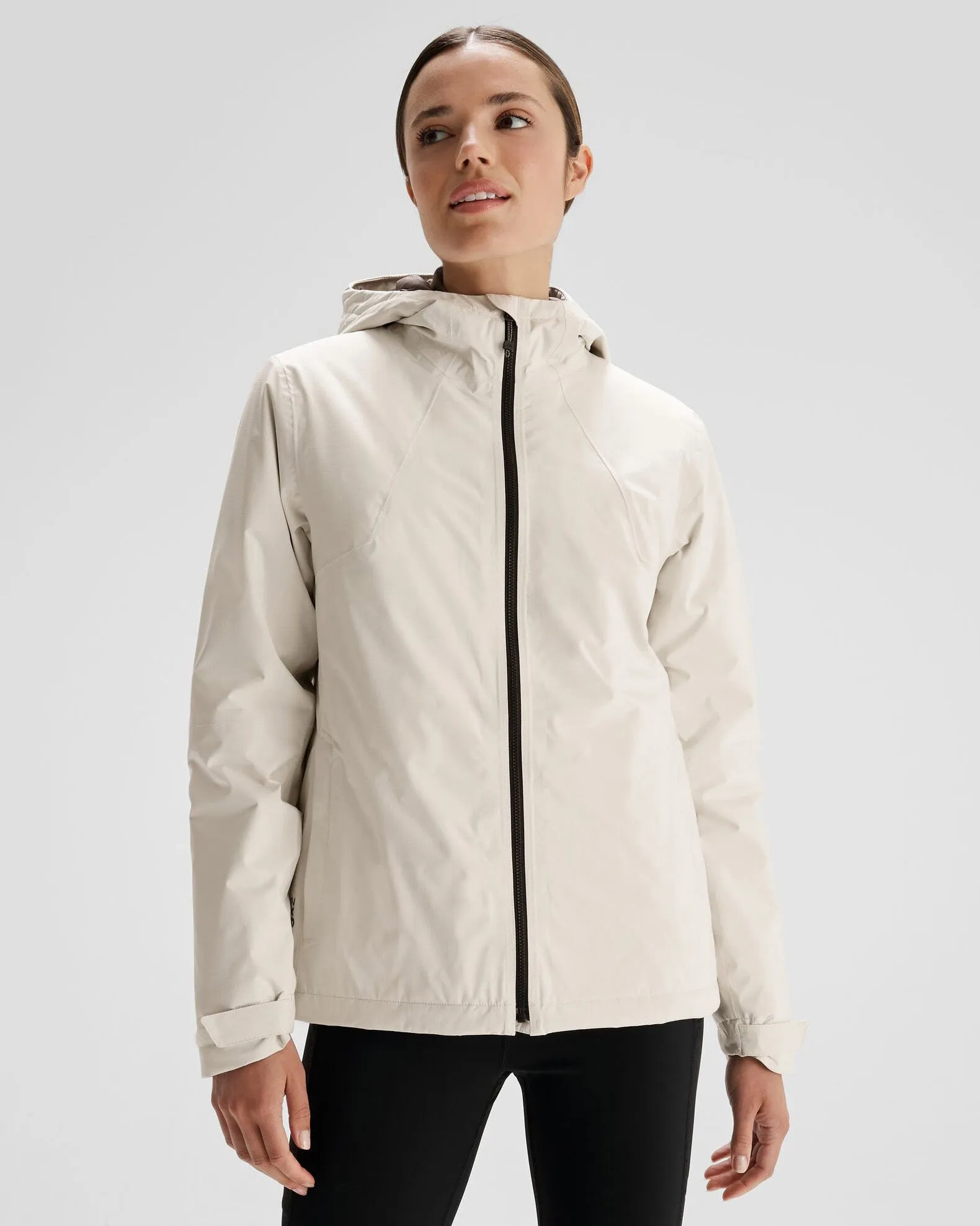 Windproof Insulated Coat Elastic Cuff Adjustment Women's Trailhead 2L Insulated Rain Jacket - Natural