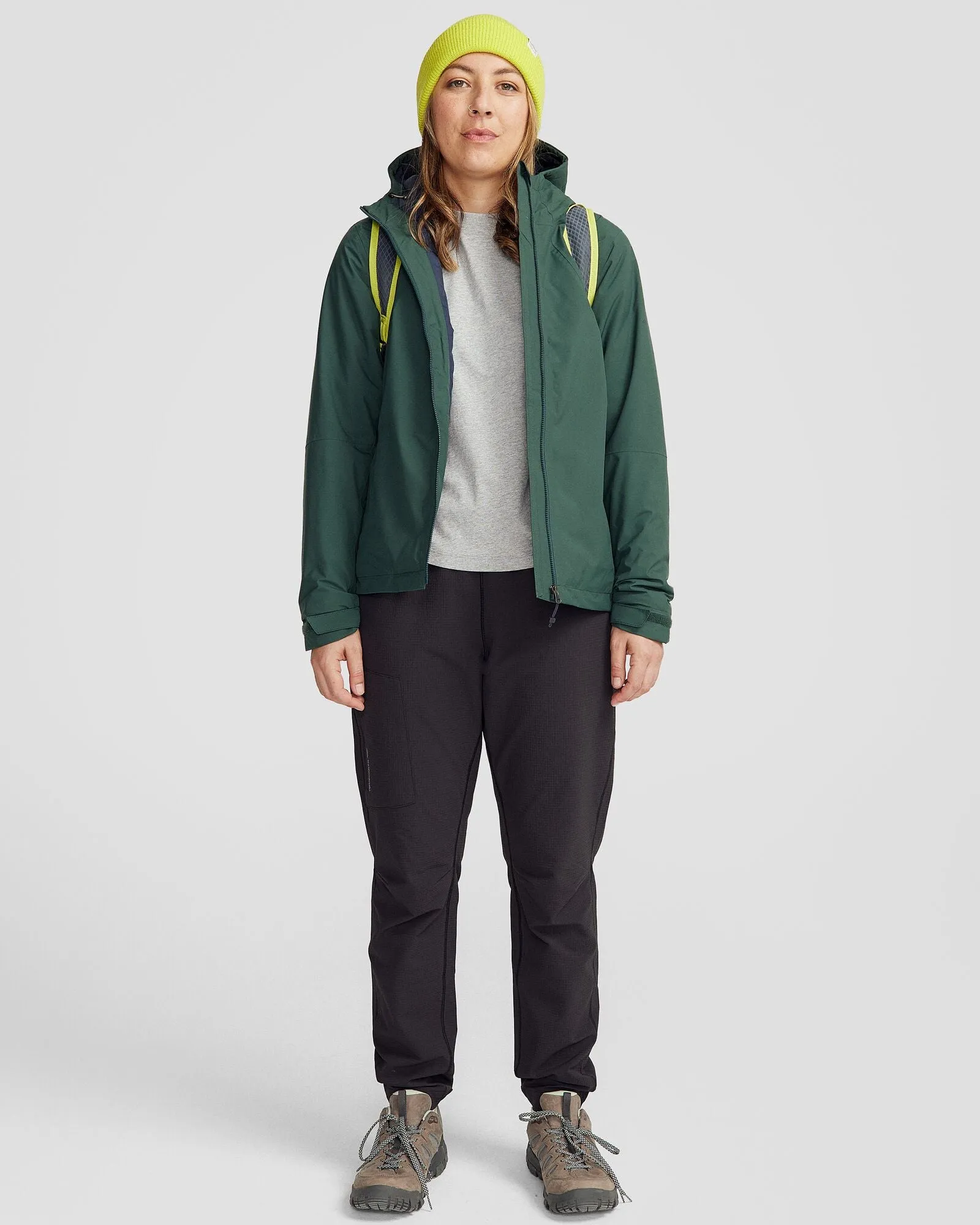 Women's Trailhead 2L novaLOFT Rain Jacket - Deep Forest Elasticated Waistband