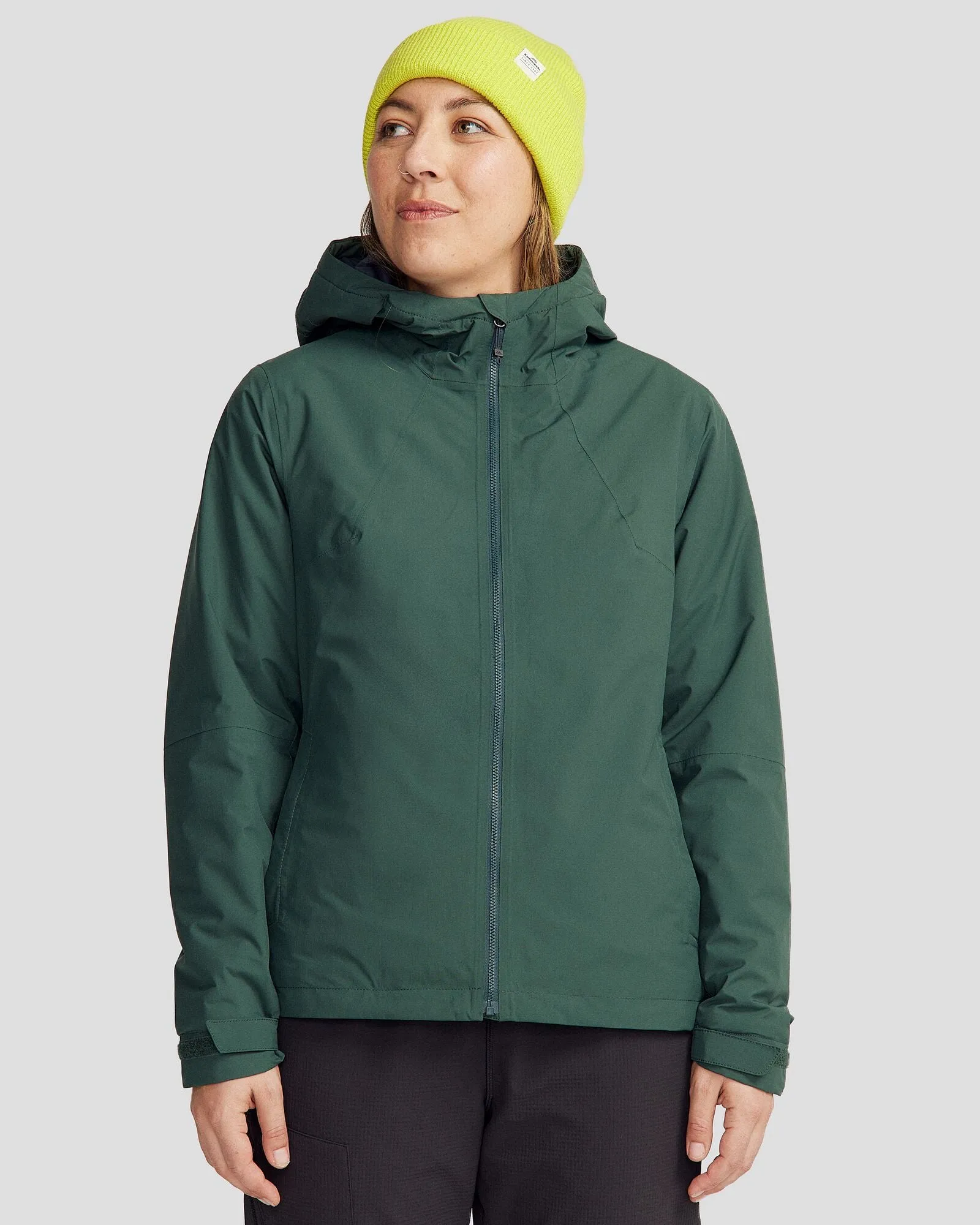 Wool blend Low Profile Insulation Women's Trailhead 2L novaLOFT Rain Jacket - Deep Forest