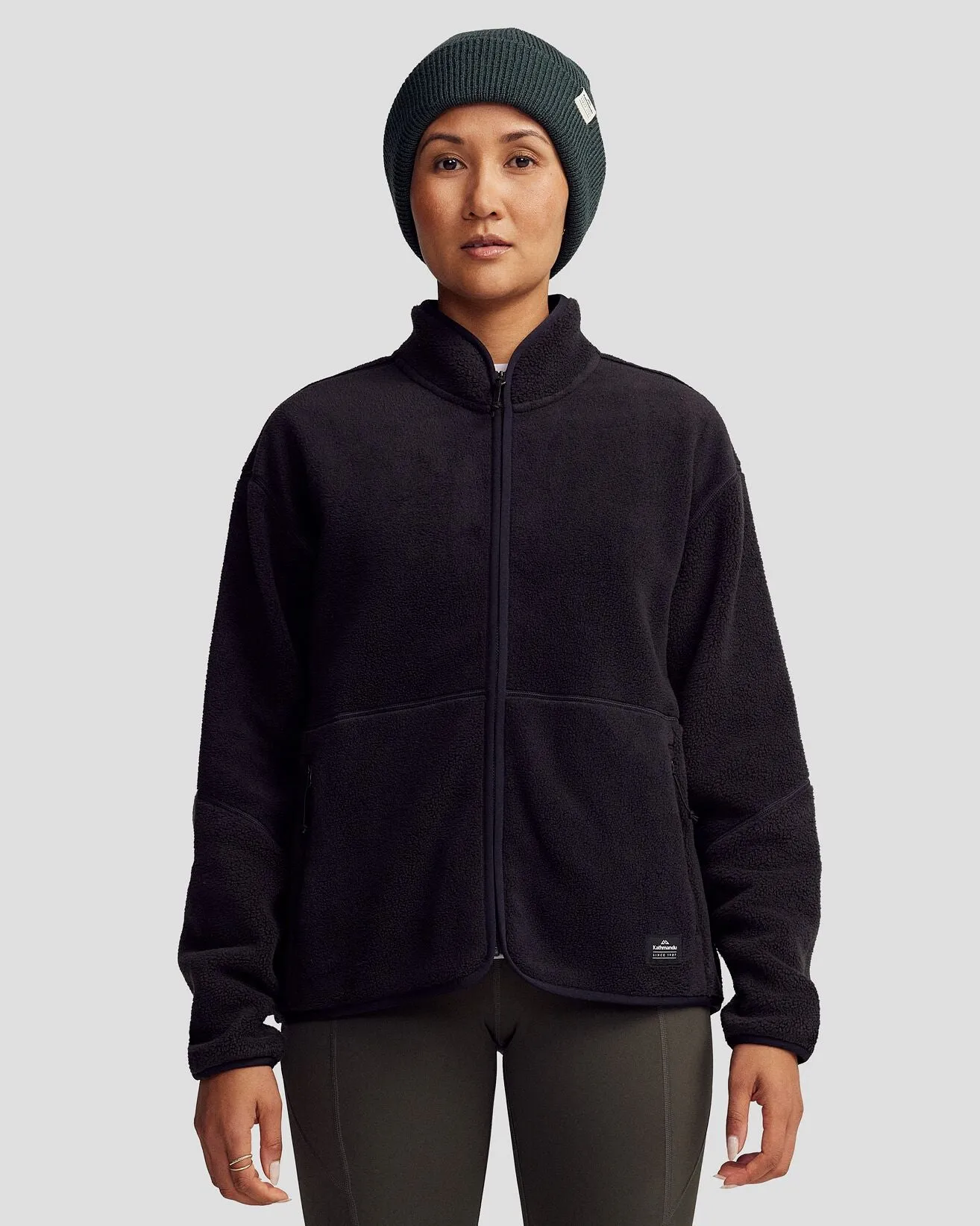 Women's Trailhead Fleece Jacket - Black Stingray Removable Hood