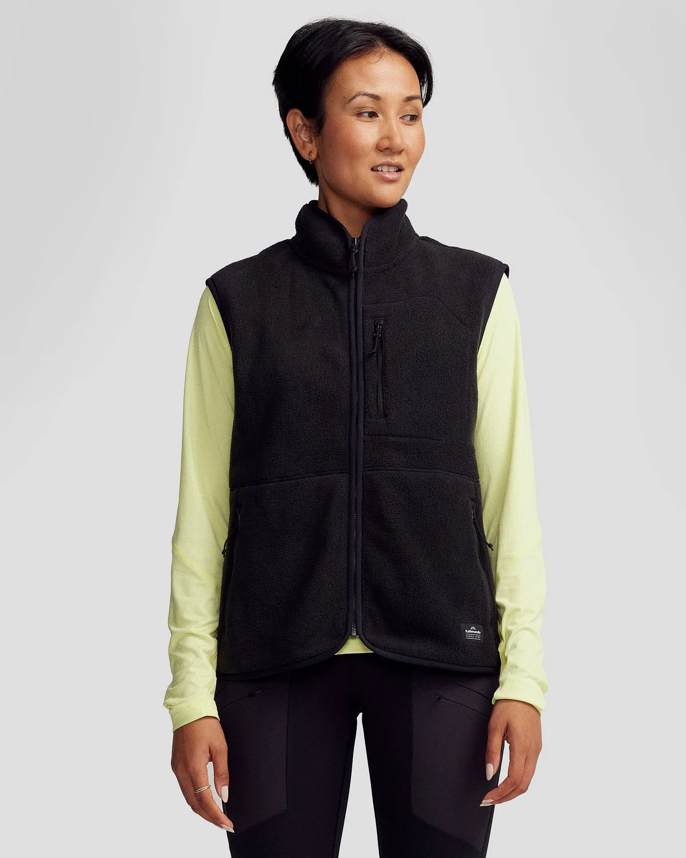 Windproof Technology AntiStaticLayer Women??s Trailhead Fleece Vest - Black Stingray