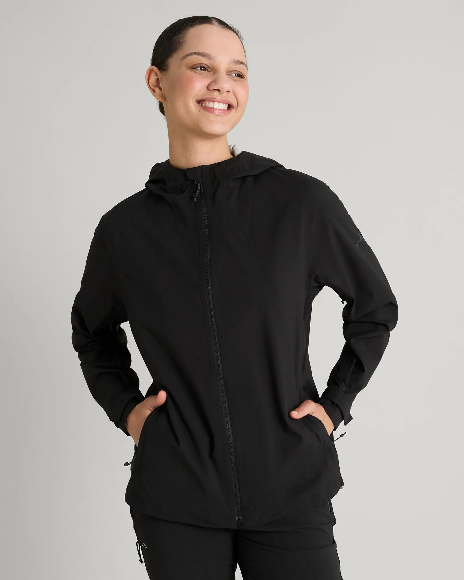 Women's Trailhead Stretch 2.5-layer Rain Jacket - Black Stingray Non Irritating Seams Taped Seam Waterproofing