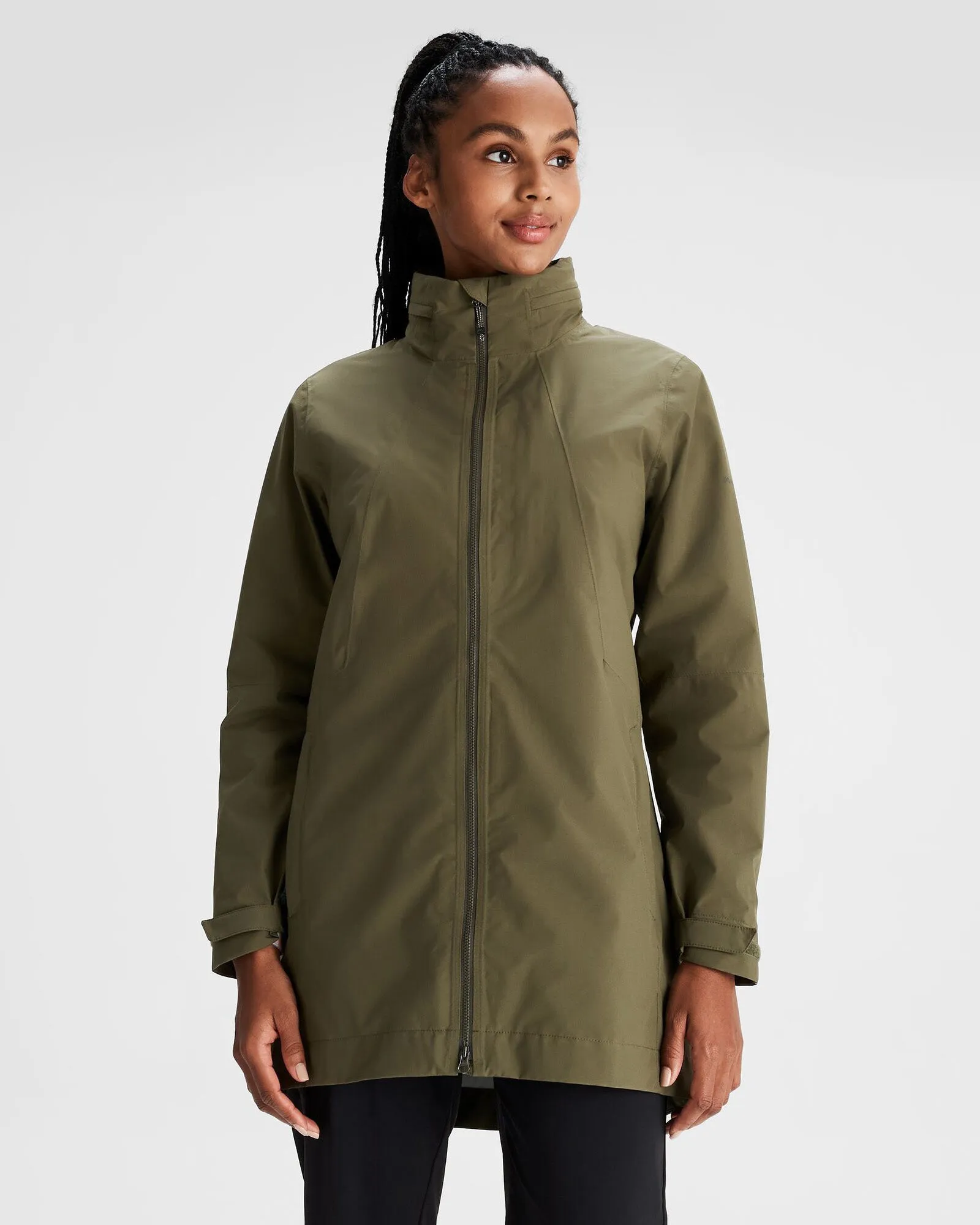 Women's Trailhead Stretch 2.5-layer Rain Parka - Light Moss Thermo Regulating Fabric