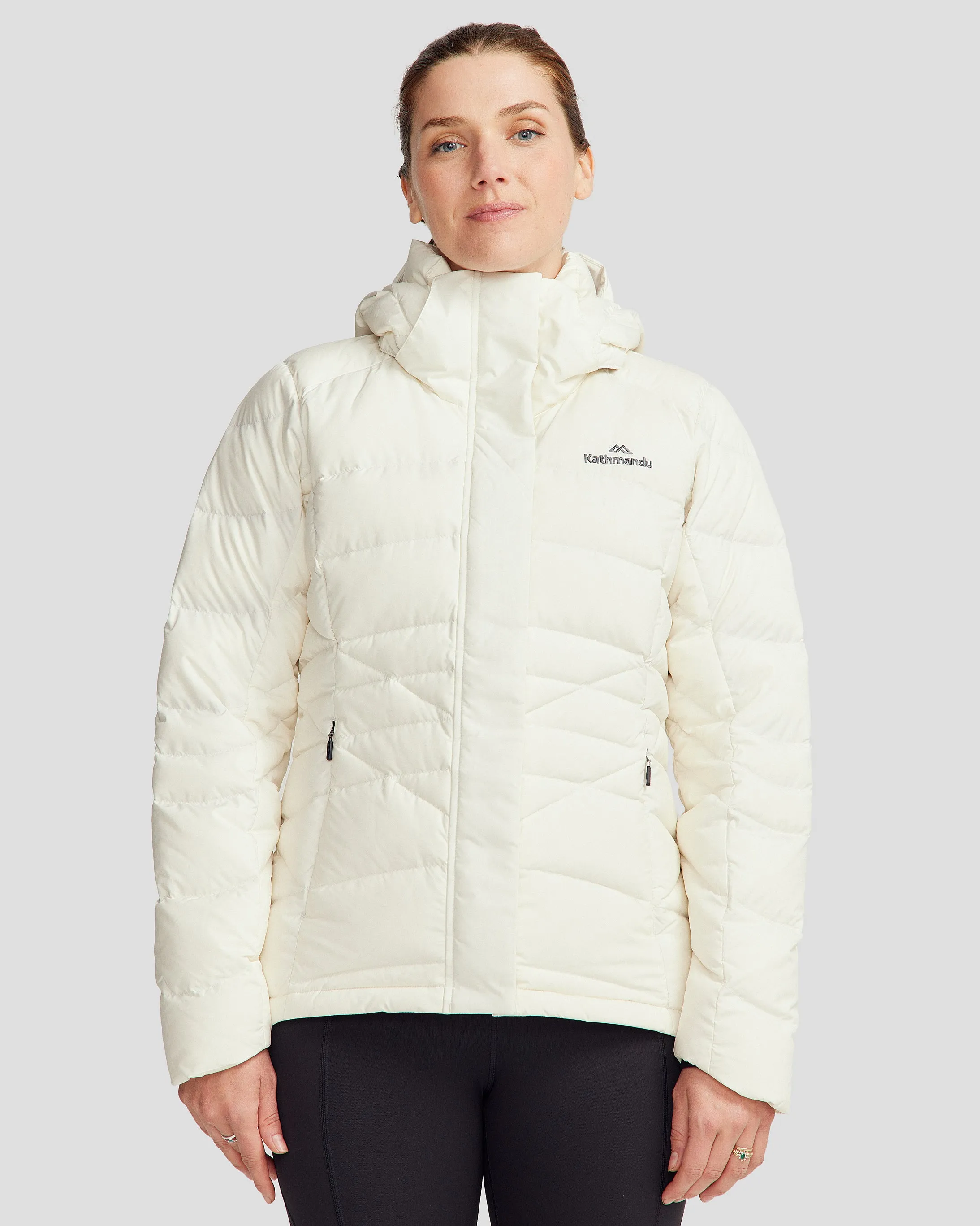 Women's Winterburn Hooded Down Jacket - Natural Hike Fit Moisture Wicking Finish