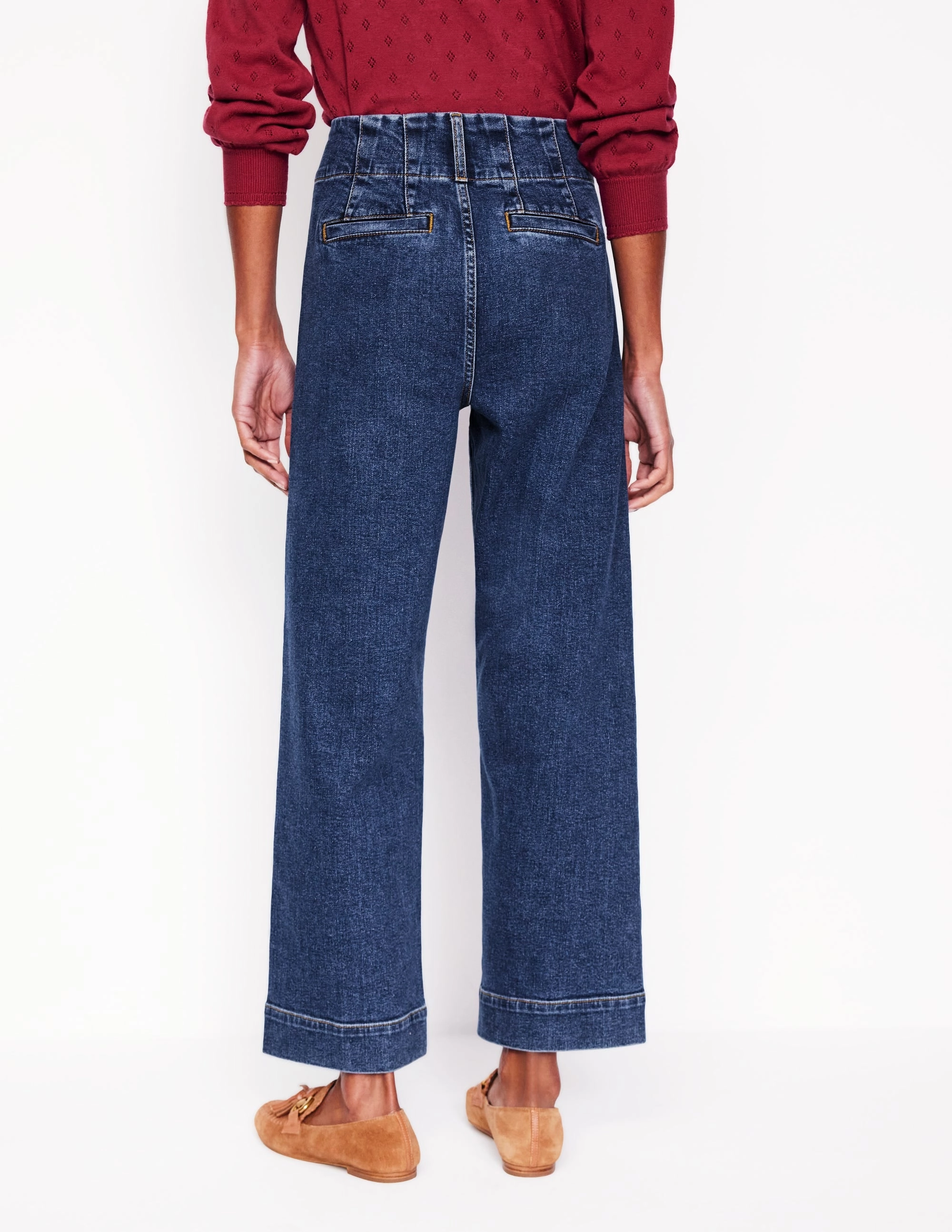 High-rise waist Flattering Cut Primrose Patch Pocket Jeans-Mid Vintage