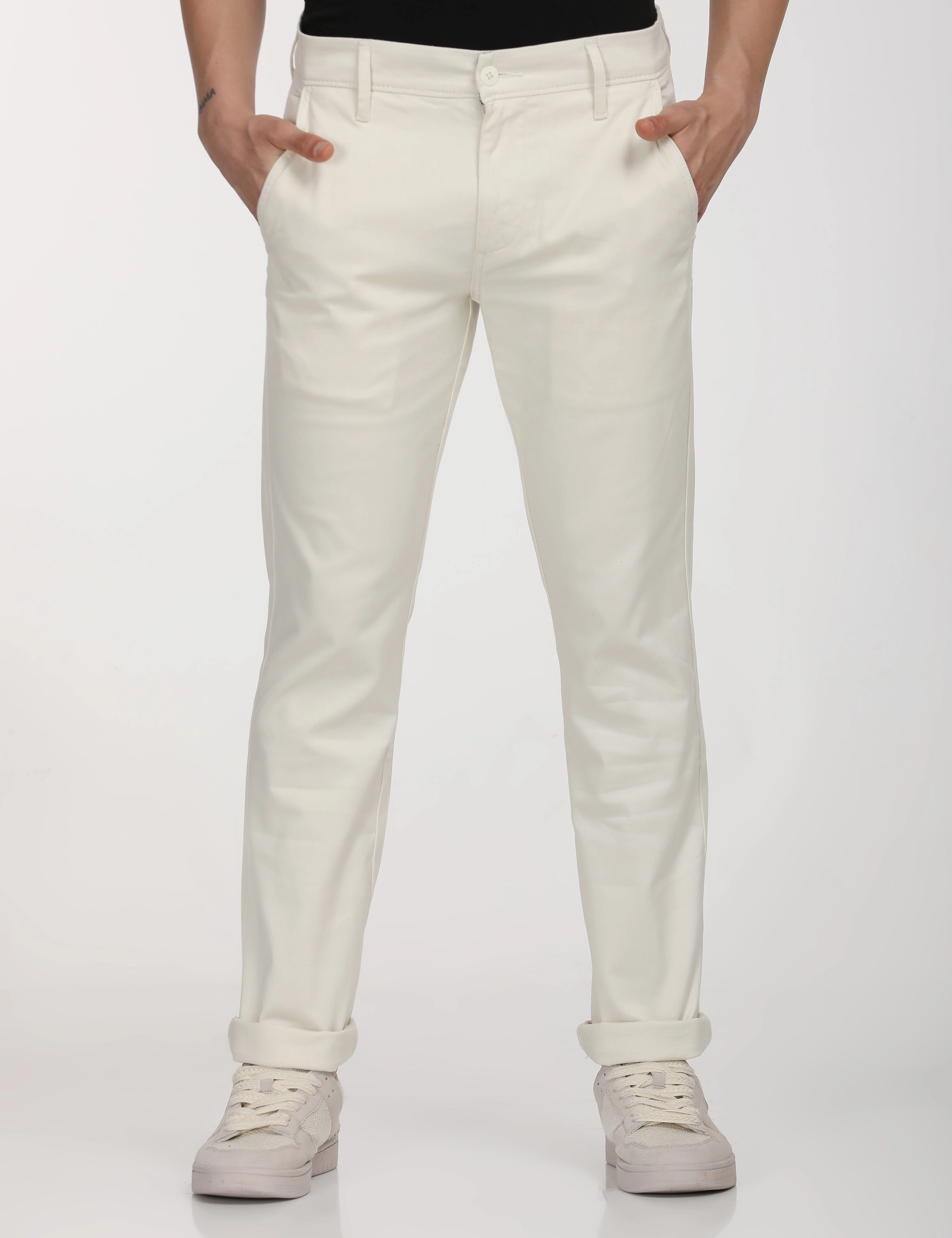 Men's White Slim Fit Chinos Smart Layering