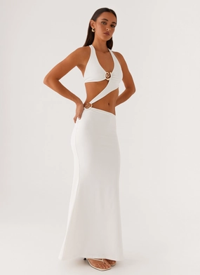 Raglan-Sleeve World Series Maxi Dress - White