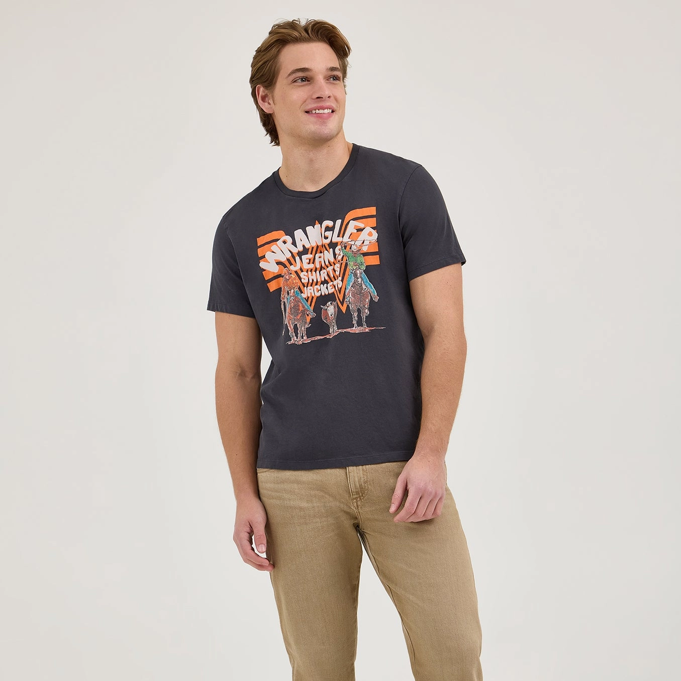 Wrangler? x Whataburger? Black Graphic T-Shirt UVProtection NonRestrictiveCollar