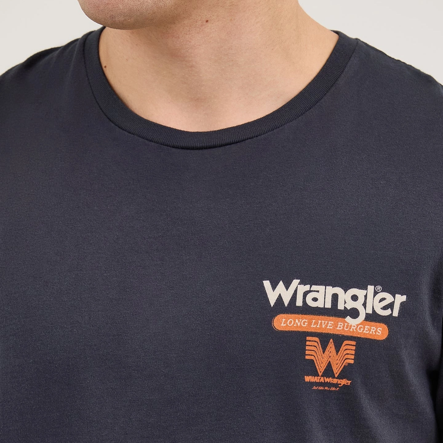 Adjustable Hemline Multi Panel Construction Wrangler? x Whataburger? Cowboy Burgers Black T-Shirt