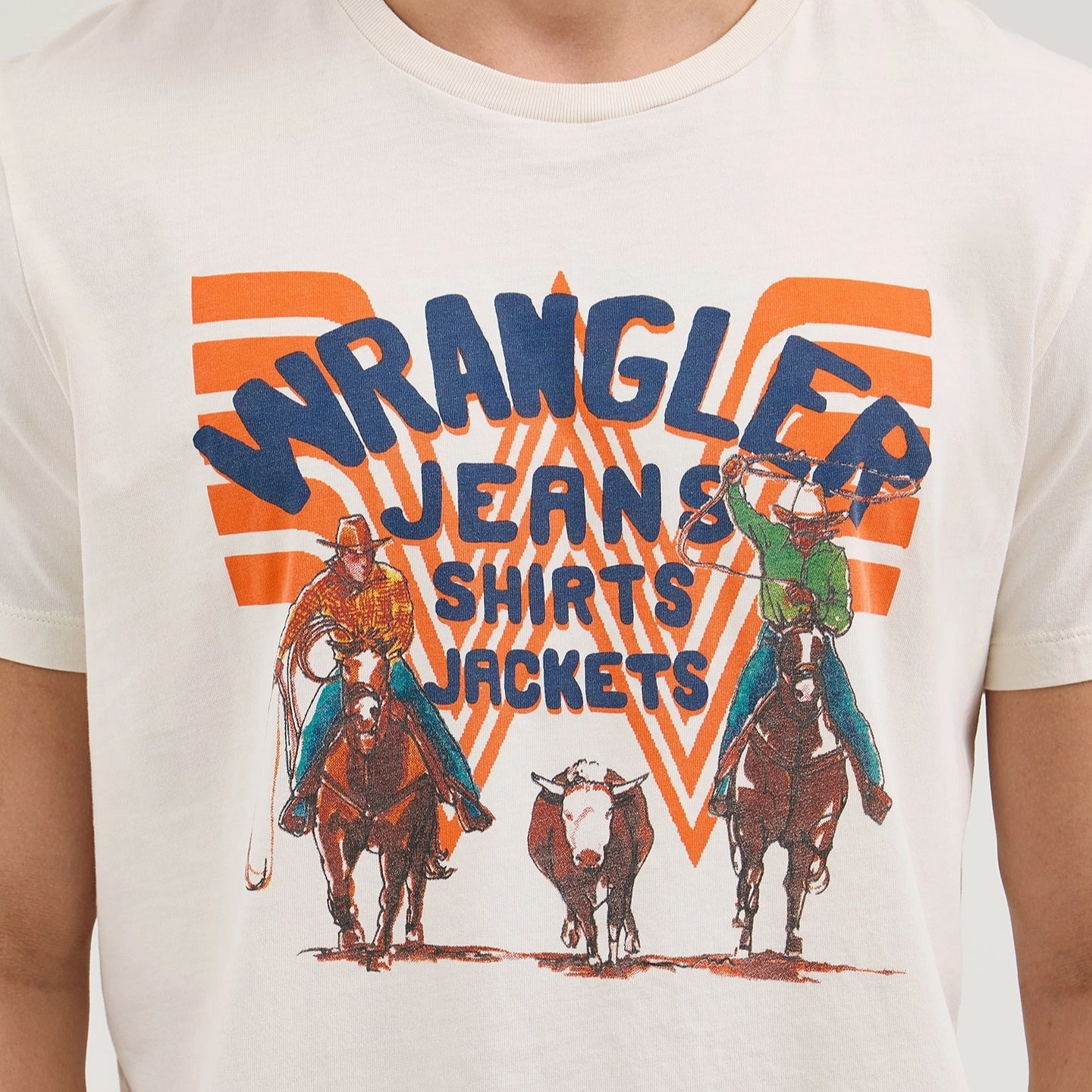 Wrangler? x Whataburger? White Graphic T-Shirt Moisture Wicking Fabric