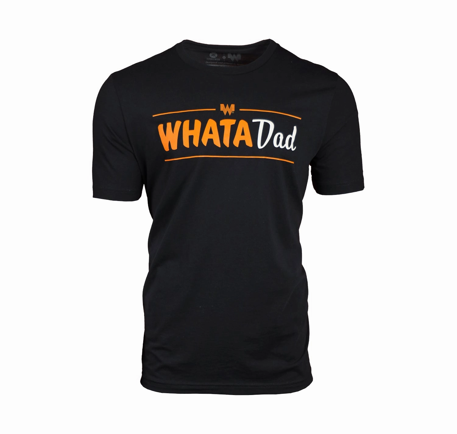 WhataDad Black Tee Moisture Wicking Material