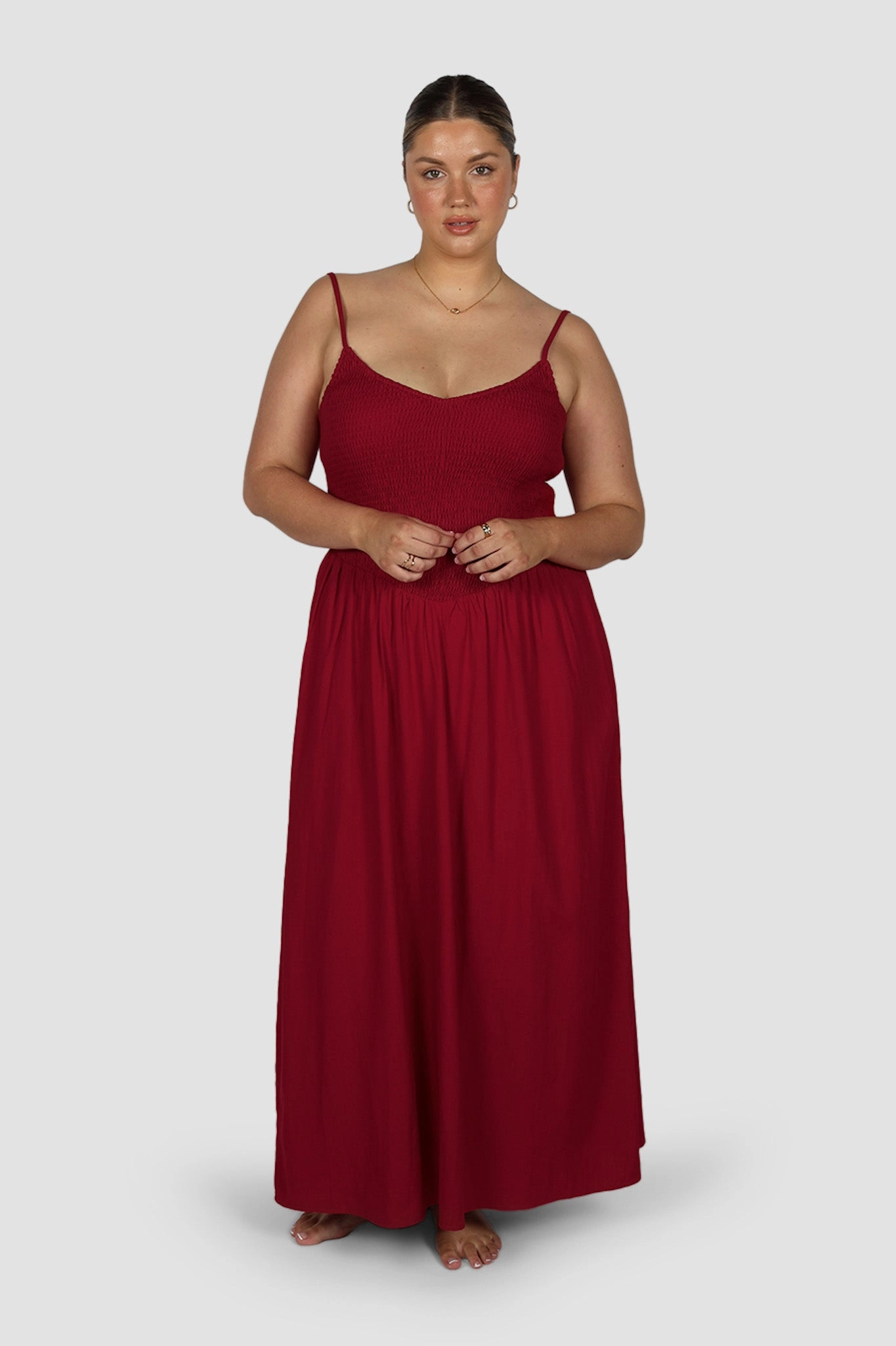 YARA DRESS RED Refined Vibe