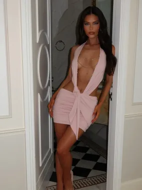 Easy Go Everyday Comfort Wear YAZ MINI DRESS BABY PINK