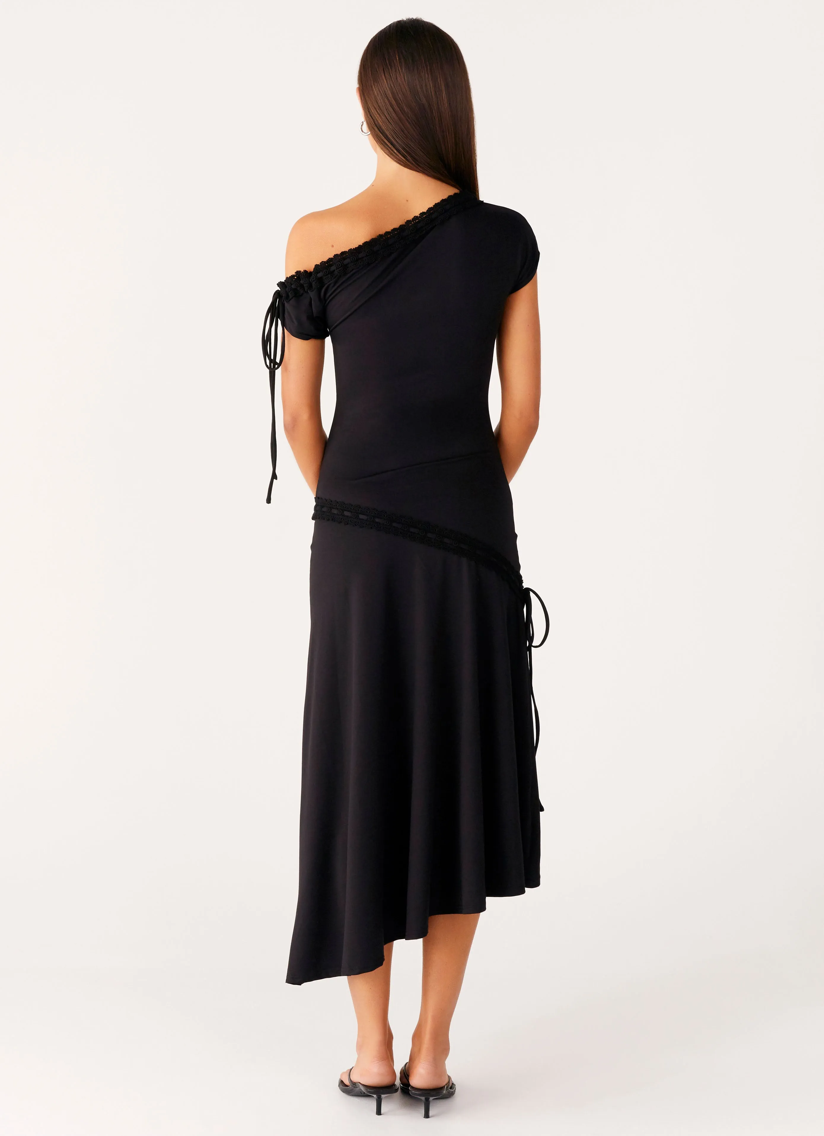 Downtown Midi Dress - Black Smart Cut