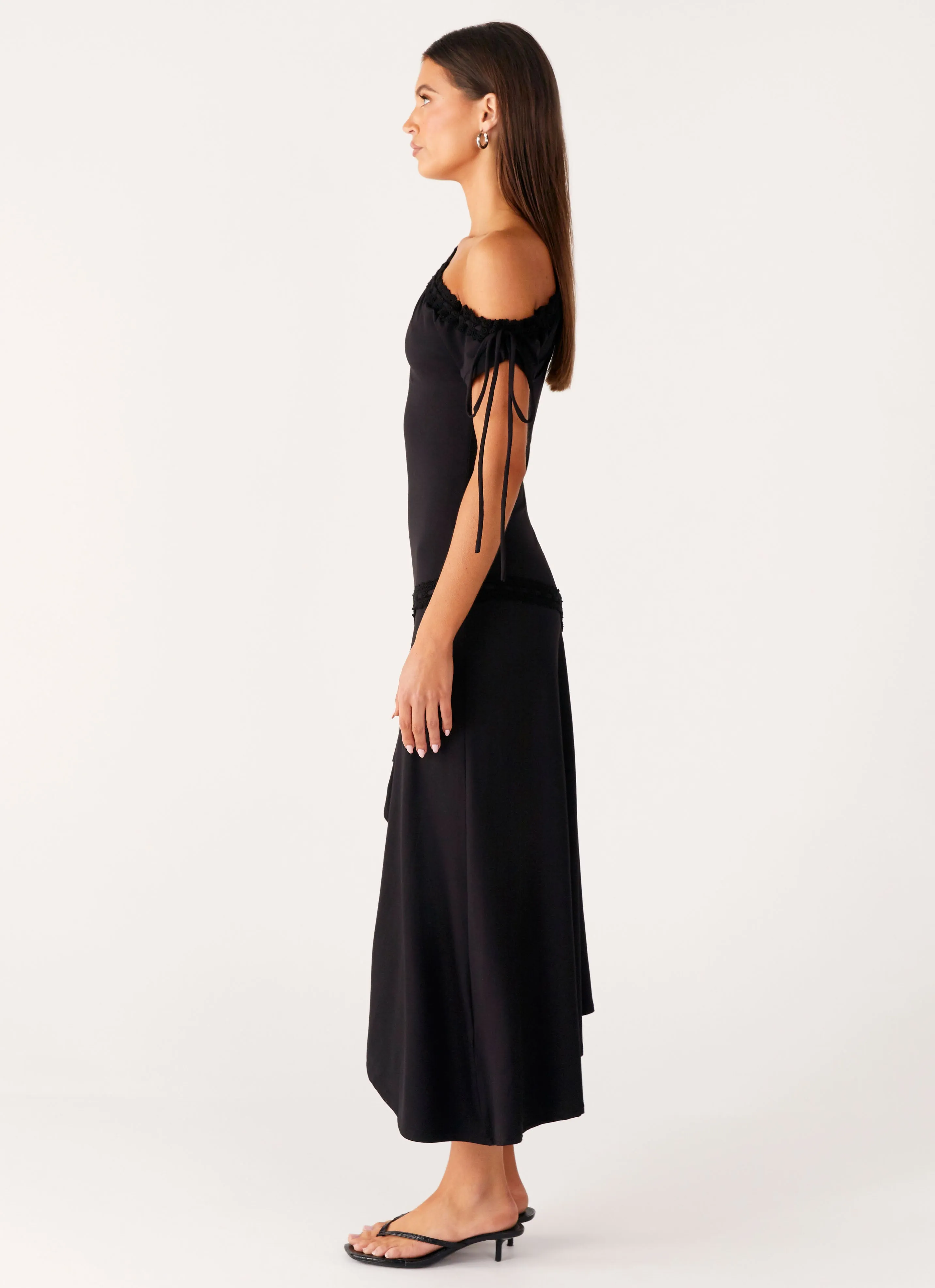 Calm Energy Downtown Midi Dress - Black