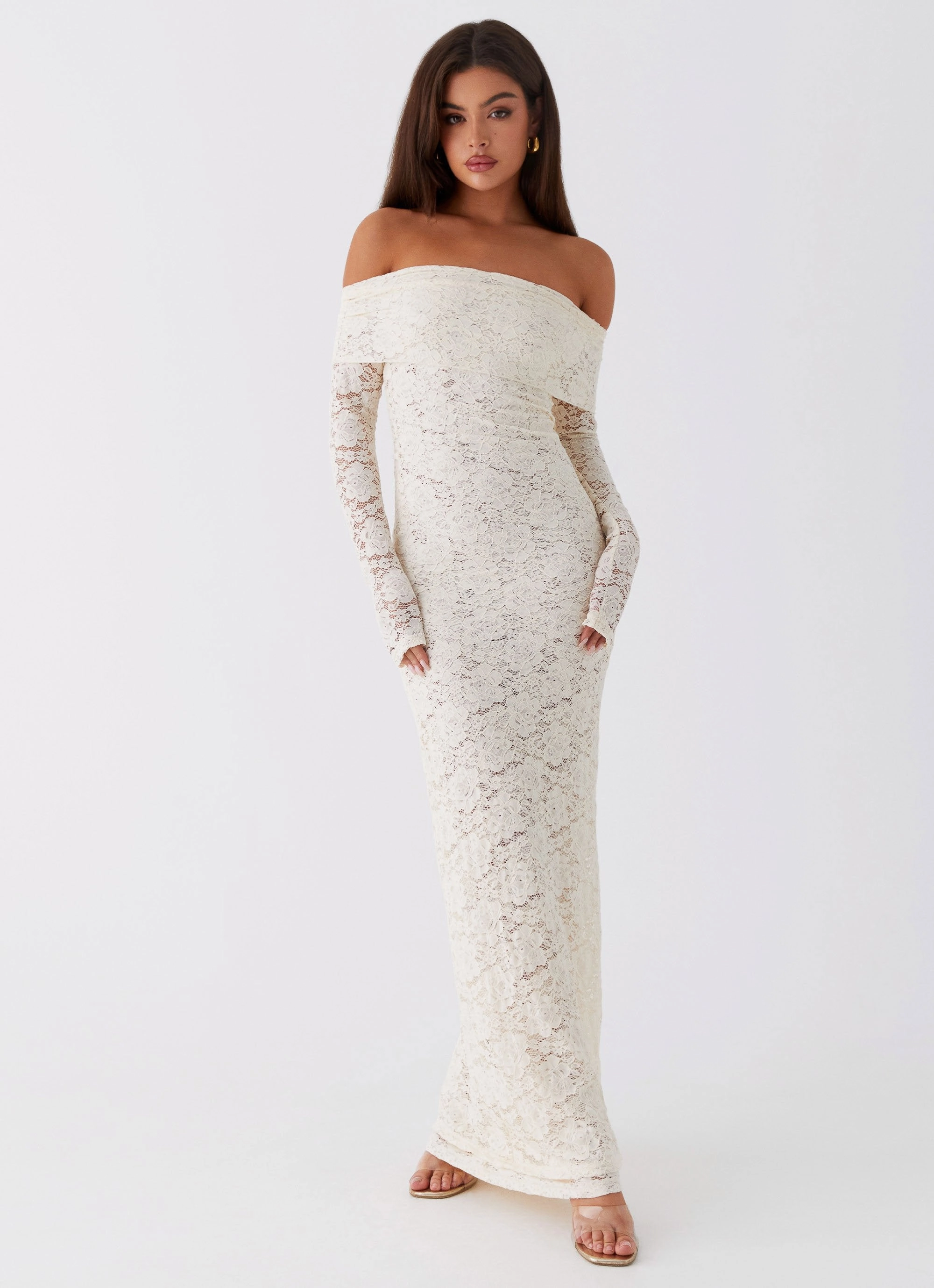 Travel Vibe Yours Always Lace Maxi Dress - Ivory