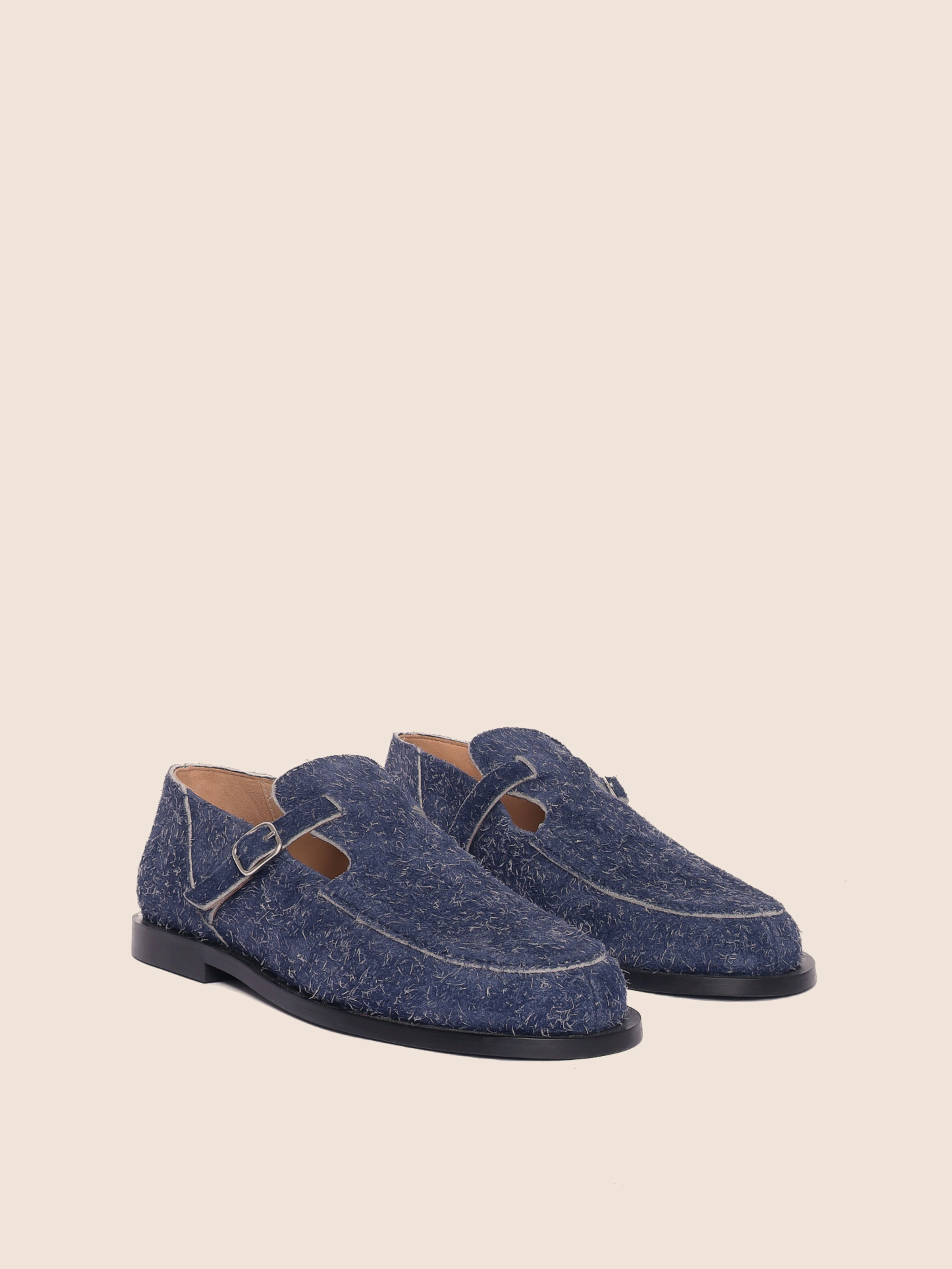 Versatile Walk Durable Shoe Construction Zafra Navy Flat