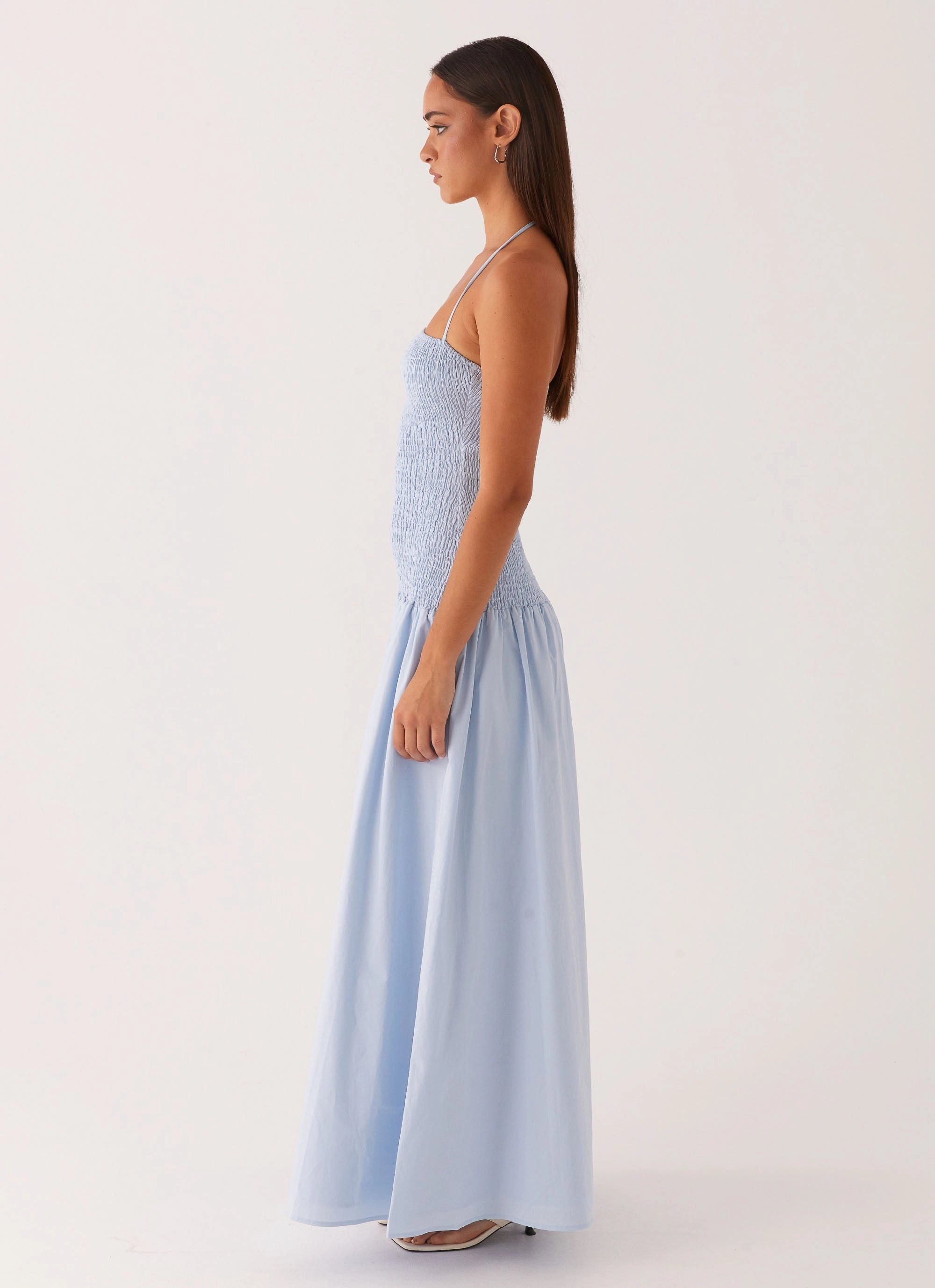 Zahra Maxi Dress - Blue Office Classic