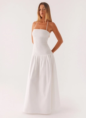 Zahra Maxi Dress - White Grass Soft