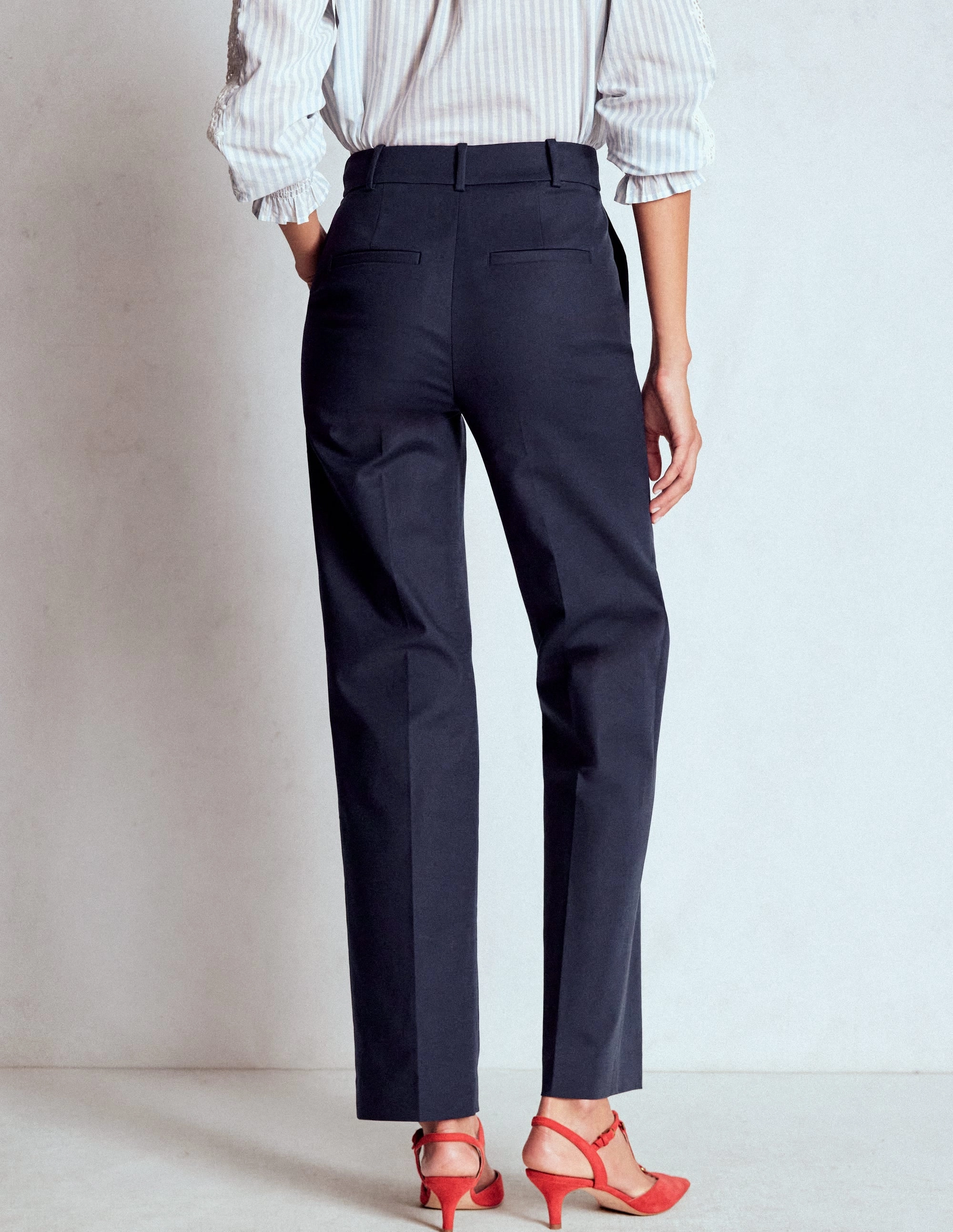 Comfortable Wear Full Length Canonbury Trousers-Navy