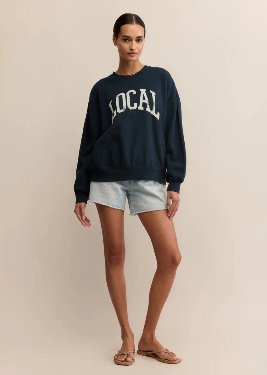 Soft Knit Design Local Sunday Sweatshirt - Eclipse