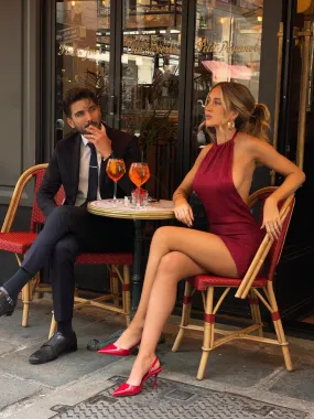 Relaxed and stylish Layered Wear ADRIANA MINI DRESS RASPBERRY SHIMMER